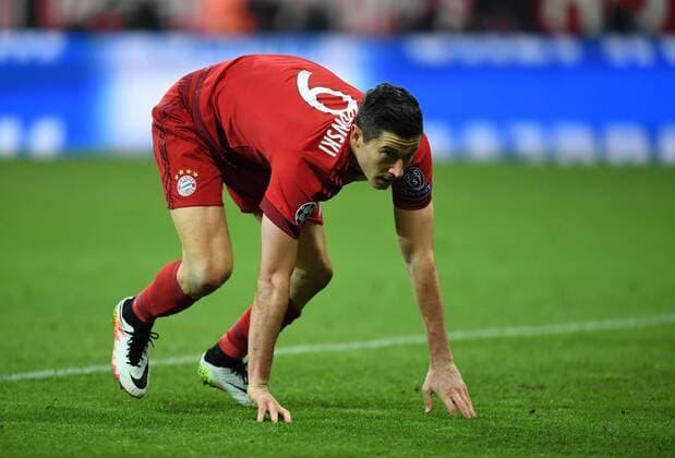 FUSSBALL CHAMPIONS LEAGUE SAISON 2015 2016 HALBFINALE RUECKSPIEL FC Bayern Muenchen - Atletico Madrid 03.05.2016 Robert Lewandowski (FC Bayern Muenchen) 