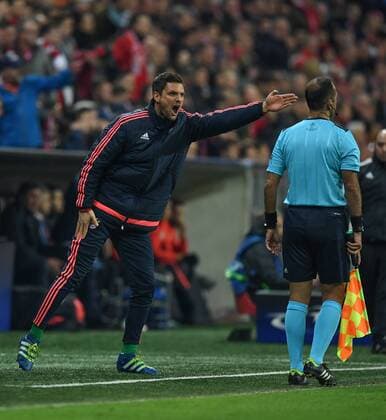 FUSSBALL CHAMPIONS LEAGUE SAISON 2015 2016 HALBFINALE RUECKSPIEL FC Bayern Muenchen - Atletico Madrid 03.05.2016 Torwart Sven Ulreich (FC Bayern Muenchen) schreit an der Seitenlinie 