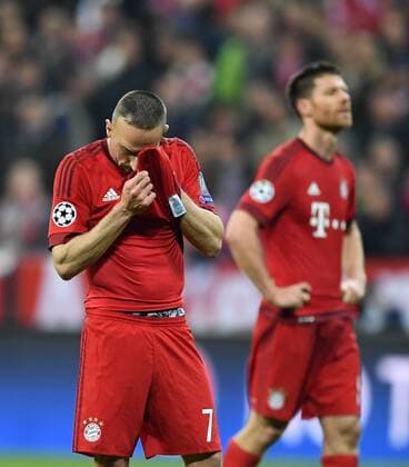 FUSSBALL CHAMPIONS LEAGUE SAISON 2015 2016 HALBFINALE RUECKSPIEL FC Bayern Muenchen - Atletico Madrid 03.05.2016 Franck Ribery (FC Bayern Muenchen) ist nach dem Abpfiff enttaeuscht 