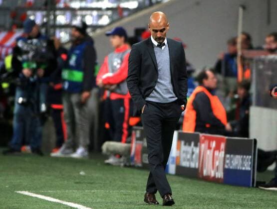 03.05.2016, CL Halbfinale, FC Bayern München vs Atletico Madrid, Allianz Arena, im Bild: Trainer Pep Guardiola (FCB)