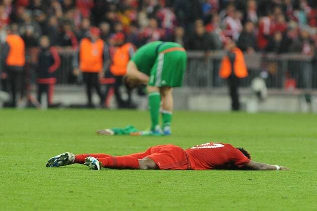 Enttaeuschung bei David Alaba (FC Bayern Muenchen) und Torwart Manuel Neuer (FC Bayern Muenchen) hinten , Bayern Muenchen - Atletico Madrid, Fussball ,Champions League, Halbfinale, Rueckspiel, 03.05.2016 , Muenchen Copyright: Stuetzle xEibner-Pressefoto ep_wse