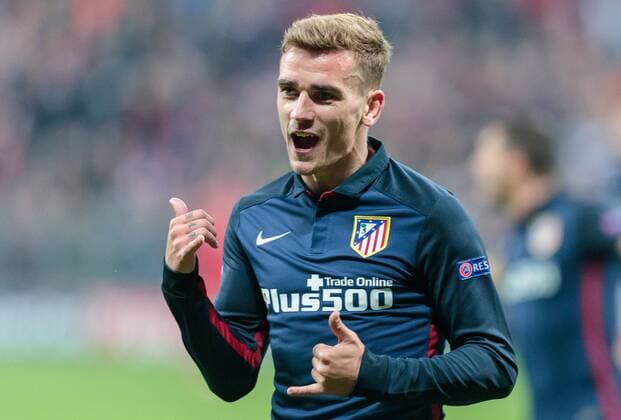 03.05.2016, Allianz Arena, Muenchen, GER, UEFA CL, FC Bayern Muenchen vs Atletico Madrid, Halbfinale, Rueckspiel, im Bild Torjubel Atletico nach dem 1:1 durch Antoine Griezmann (Atletico Madrid) Goal Celebration Atletico Antoine Griezmann (Atletico Madrid) scores during the UEFA Champions League semi Final, 2nd Leg match between FC Bayern Munich and Atletico Madrid at the Allianz Arena in Muenchen, Germany on 2016 05 03. Muenchen EP_fei
