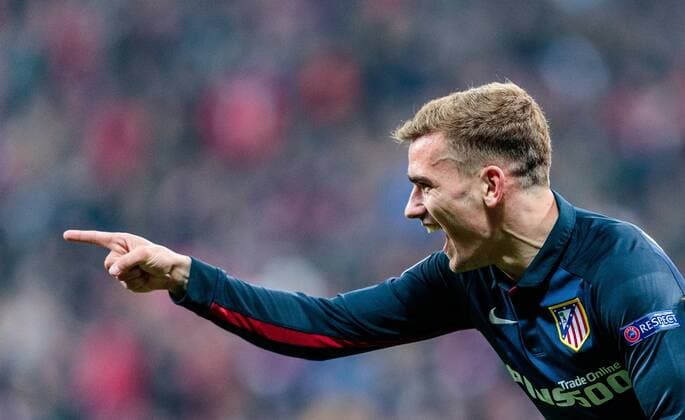 03.05.2016, Allianz Arena, Muenchen, GER, UEFA CL, FC Bayern Muenchen vs Atletico Madrid, Halbfinale, Rueckspiel, im Bild Torjubel Antoine Griezmann (Atletico Madrid) Goalcelebration Antoine Griezmann (Atletico Madrid) during the UEFA Champions League semi Final, 2nd Leg match between FC Bayern Munich and Atletico Madrid at the Allianz Arena in Muenchen, Germany on 2016 05 03. Muenchen EP_fei