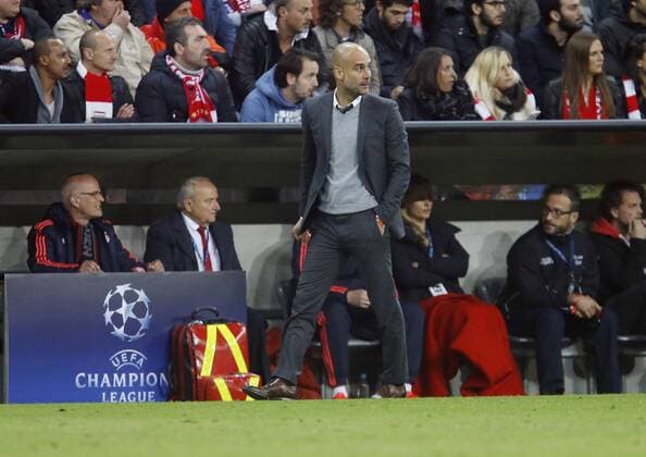 Trainer Josep Pep Guardiola (Bayern) . FC Bayern München-Atletico Madrid . München, GER, 03.05.2016, Halbfinale Rückspiel, Fussball-Champions League 2015-2016 .