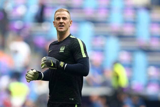Joe Hart of Manchester City warms up during the UEFA Champions League Semi Final 2nd leg match at the Santiago Bernabeu stadium. Photo credit should read: Philip Oldham Sportimage EDITORIAL USE ONLY. No use with unauthorised audio, video, data, fixture lists, club league logos or live services. Online in-match use limited to 120 images, no video emulation. No use in betting, games or single club league player publications.