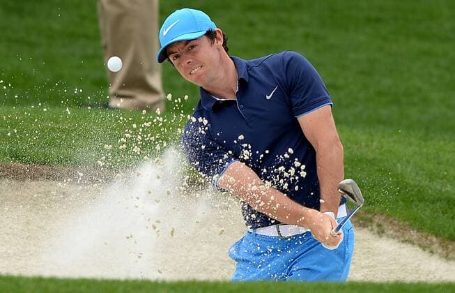 May 4, 2016 - Charlotte, NC, USA - Rory McIlroy hits from a sand trap along the fifth green during a Pro-Am at Quail Hollow Club in Charlotte, N.C., on Wednesday, May 4, 2016. Wells Fargo Pro-Am - ZUMAm67_