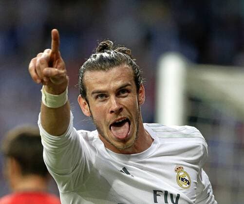 Fußball, CL, Real Madrid - Manchester City Second leg of the Champions League semifinals played between Real Madrid vs Manchester City. In this picture, Bale celebrates his goal. xCHEMAxREYx 