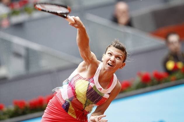 Simona Halep, Roumania, during Madrid Open Tennis 2016 match.May, 5, 2016.  (20160505100)