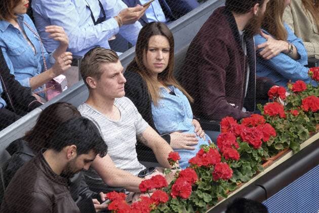 May 5, 2016 - Madrid, Madrid, Spain - Toni Kroos and his wife Jessica Farber, attend the Mutua Madrid Open tennis tournament at the Caja Magica on May 05, 2016 in Madrid, Spain. Mutua Madrid Open - Day Six  - ZUMAn230
