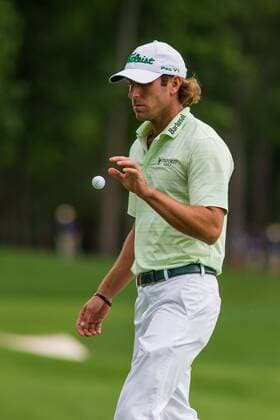 Golfer Andrew Loupe walks off the 14th green during the PGA Golf Herren Wells Fargo Championship on Thursday, May 5, 2016 at Quail Hallow Country Club in Charlotte, NC. David Grooms CSM PGA 2016: Wells Fargo Championship MAR 5 - ZUMAc04_