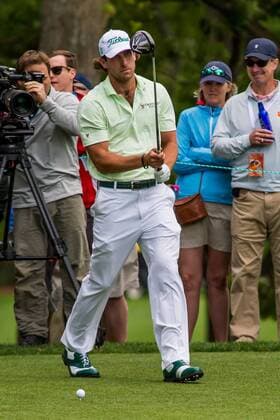 Golfer Andrew Loupe prepares to tee of on the 15th tee during the PGA Golf Herren Wells Fargo Championship on Thursday, May 5, 2016 at Quail Hallow Country Club in Charlotte, NC. David Grooms CSM PGA 2016: Wells Fargo Championship MAR 5 - ZUMAc04_