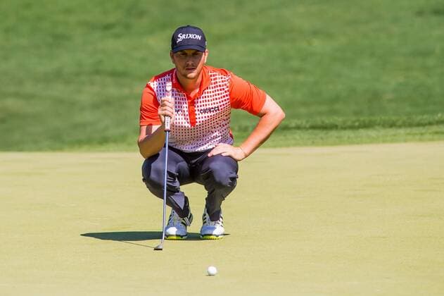 Golfer Chris Stroud on the fifth green during the Wells Fargo Championship on Friday, May 6, 2016 at Quail Hallow Country Club in Charlotte, NC. David Grooms CSM PGA Golf Herren 2016: Wells Fargo Championship MAR 6 - ZUMAc04_