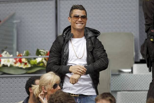 Real Madrid s player Cristiano Ronaldo during Madrid Open Tennis 2016 match.May, 6, 2016.  (20160506212)