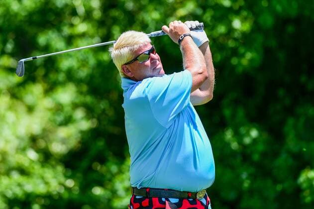 May 06, 2016: John Daly watches his tee shot on 3 during round 1 of the 2016 Champions Tour Insperity Invitational, The Woodlands Country Club, The Woodlands, Texas. (Photo by Ken Murray Icon Sportswire) GOLF: MAY 06 Champions Tour - Insperity Invitational - First Round Icon201605062016001 EDITORIAL USE ONLY