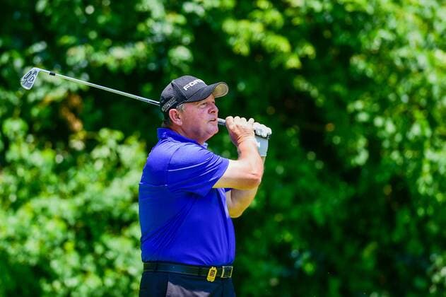 May 06, 2016: Ian Woosnam watches his tee shot on 3 during round 1 of the 2016 Champions Tour Insperity Invitational, The Woodlands Country Club, The Woodlands, Texas. (Photo by Ken Murray Icon Sportswire) GOLF: MAY 06 Champions Tour - Insperity Invitational - First Round Icon201605062016060 EDITORIAL USE ONLY