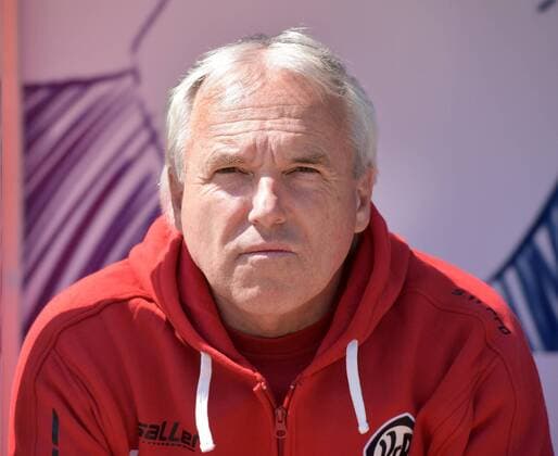 VfR Aalen Trainer Peter Vollmann beim Spiel Hallescher FC (Halle HFC) vs VfR Aalen, Fussball, 3.Liga, 14.04.2016 Halle Copyright: Modlax Eibner-Pressefoto EP_cma