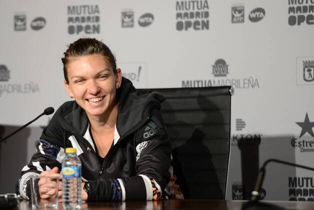 May 7, 2016 - Madrid, Spain - SIMONA HALEP speaks to the media after winning the Mutua Madrid Open. Tennis 2016 - Mutua Madrid Open - Day 8 - ZUMAl132