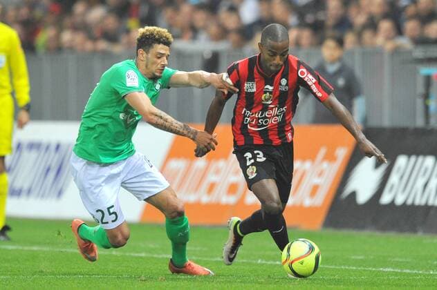 RICARDO PEREIRA (nice) - KEVIN MALCUIT (asse) FOOTBALL : OGC Nice vs AS Saint Etienne - Ligue 1 - 07 05 2016 FEP Panoramic 