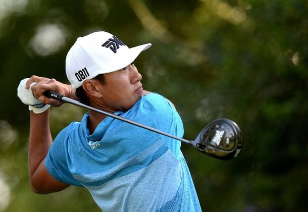 May 7, 2016 - Charlotte, NC, USA - James Hahn watches his drive from the 18th tee in the third round of the Wells Fargo Championship at Quail Hollow Club in Charlotte, N.C., on Saturday, May 7, 2016. Wells Fargo Championship, third round - ZUMAm67_