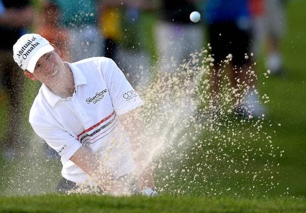 May 7, 2016 - Charlotte, NC, USA - Roberto Castro hits from a sand bunker along the 16th green in the third round of the Wells Fargo Championship at Quail Hollow Club in Charlotte, N.C., on Saturday, May 7, 2016. Wells Fargo Championship, third round - ZUMAm67_