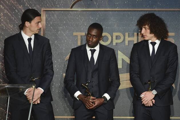 Zlatan Ibrahimovic (PSG) Blaise Matuidi (PSG) David Luiz (PSG) - Fussball, Preisverleihung UNFP - 08 05 2015 JBAutissier Panoramic 