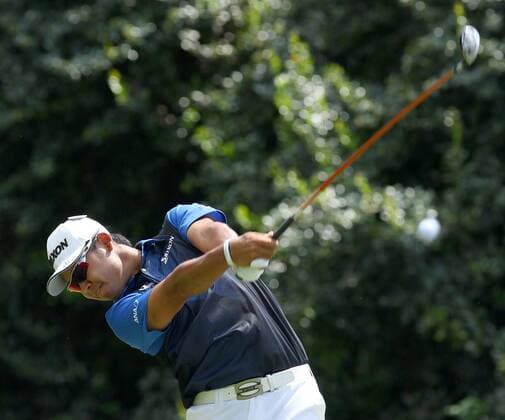 Japan s Matsuyama finishes 11th at Wells Fargo Championship Hideki Matsuyama of Japan hits a tee shot on the 14th hole in the final round of the Wells Fargo Championship at Quail Hollow Club in Charlotte, North Carolina, on May 8, 2016. Matsuyama finished tied for 11th place. 