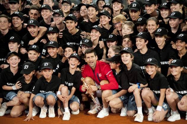 Novak Djokovic beim Final-Match Novak Djokovic vs Andy Murray beim Mutua Madrid Open 2016 Tennisturnier im Sportkomplex Caja Magica. Madrid, 07.05.2016  Foto:xDyDxFotografosx xFuturexImage