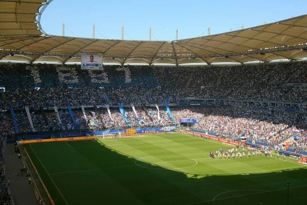 Fußball Bundesliga HSV - VfL Wolfsburg 07.05.2016 ; Übersicht vom Volksparkstadion in Hamburg