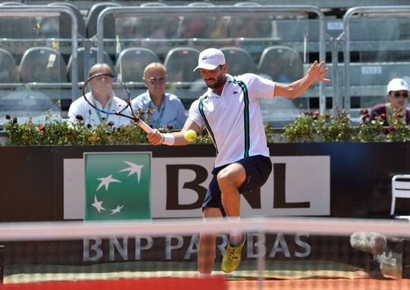 09.05.2016. Rome, Italy. Julien Benneteau of France in action during his match against Richard Gasquet of France at the Internazionali BNL d Italia 2016 on May 09, 2016 in Rome, Italy. xSilviaxLorex  ActionPlus11735146