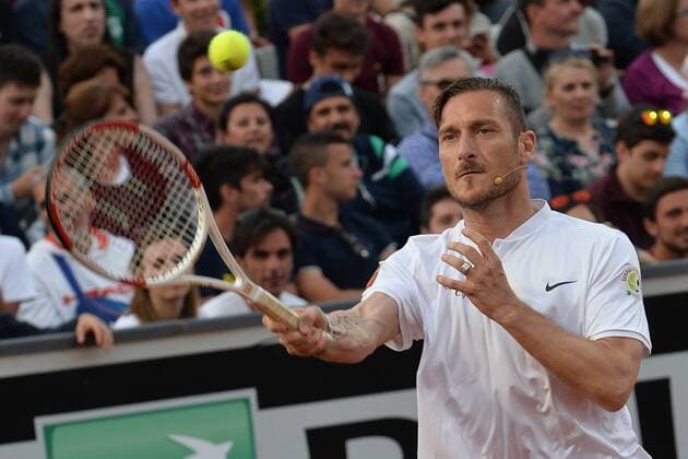 Francesco Totti spielt Charity Match beim Tennisturnier in Rom Francesco Totti Roma 9-05-2016 Foro Italico Internazionali BNL d Italia, Charity Football Match Roma Cares. Foto AntoniettaxBaldassarre Insidefoto AntoxBaldassarre
