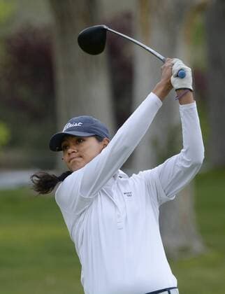 May 9, 2016 - U.S. - SPORTS -- Deming s Alyssa Magana tee s off on the 8th hole during the 2016 Furr s Buffet 6A State Championship at the Canyon Club at Four Hills on Monday, May 9, 2016. Sports News - May 9, 2016 - ZUMAab1_