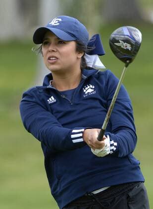 May 9, 2016 - U.S. - SPORTS -- La Cueva s Sarah Rippberger tee s off on the 8th hole during the 2016 Furr s Buffet 6A State Championship at the Canyon Club at Four Hills on Monday, May 9, 2016. Sports News - May 9, 2016 - ZUMAab1_