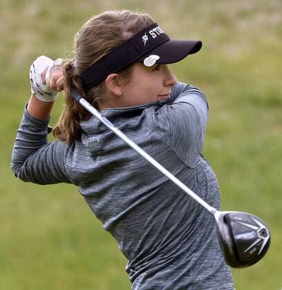 May 9, 2016 - U.S. - SPORTS -- Cleveland s Jacquelyn Galloway tee s off on the 8th hole during the 2016 Furr s Buffet 6A State Championship at the Canyon Club at Four Hills on Monday, May 9, 2016. Sports News - May 9, 2016 - ZUMAab1_