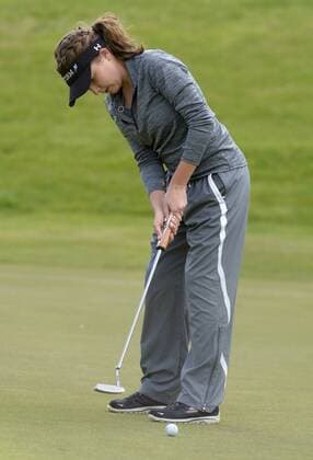 May 9, 2016 - U.S. - SPORTS -- Cleveland s Jacquelyn Galloway putts during the 2016 Furr s Buffet 6A State Championship at the Canyon Club at Four Hills on Monday, May 9, 2016. Sports News - May 9, 2016 - ZUMAab1_
