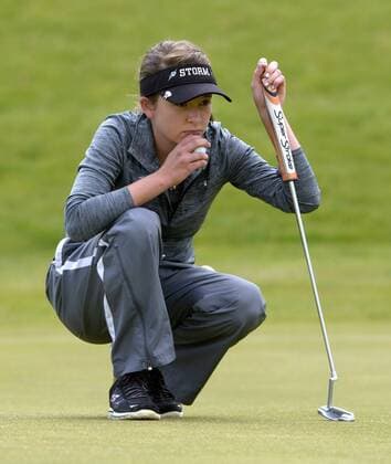 May 9, 2016 - U.S. - SPORTS -- Cleveland s Jacquelyn Galloway studies the 6th hole green during the 2016 Furr s Buffet 6A State Championship at the Canyon Club at Four Hills on Monday, May 9, 2016. Sports News - May 9, 2016 - ZUMAab1_