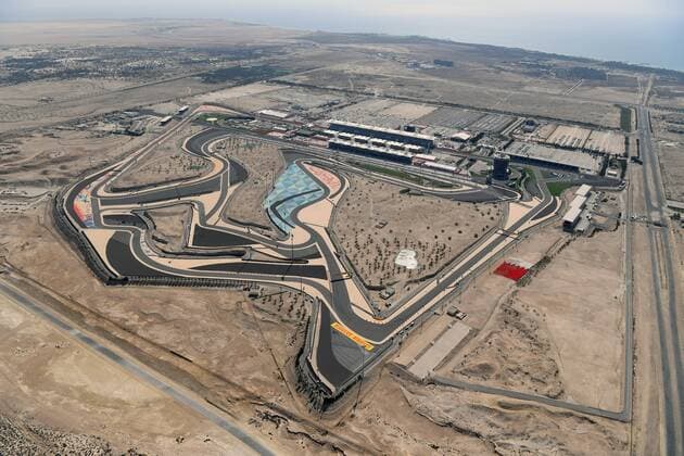 Samstag, 02.04.2016, FORMULA 1 GULF AIR BAHRAIN GRADN PRIX, Saison 2015 2016, Überblick der Rennstrecke von Bahrain, fotografiert aus einem Hubschrauber DeFodi506