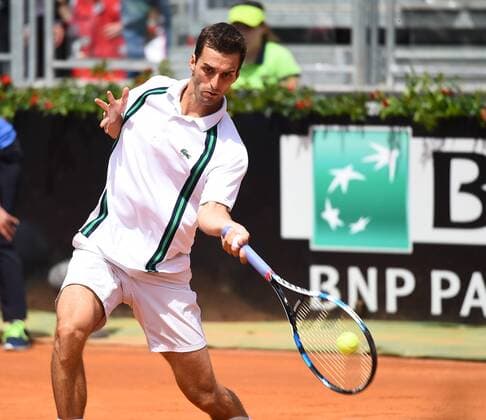 May 10, 2016 - Rome, Italy - Albert Ramos-Vinolas in action during his match against Tomas Berdych - Internazionali BNL d Italia 2016 on May 10, 2016 in Rome, Italy. The Internazionali BNL d Italia 2016 - Day Three  - ZUMAn230