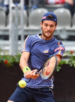 May 11, 2016 - Rome, Italy - Joao Sousa in action during his match against Dominic Thiem - Internazionali BNL d Italia 2016 on May 11, 2016 in Rome, Italy. The Internazionali BNL d Italia 2016 - Day Four  - ZUMAn230