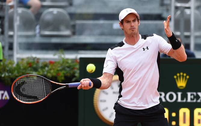May 11, 2016 - Rome, Italy - Andy Murray in action during his match against Mikhail Kukushkin - Internazionali BNL d Italia 2016 on May 11, 2016 in Rome, Italy. The Internazionali BNL d Italia 2016 - Day Four  - ZUMAn230