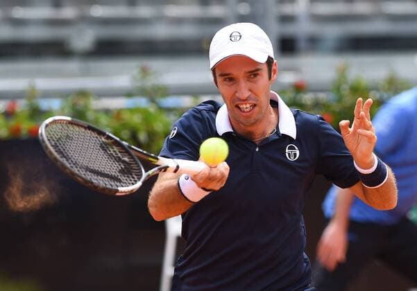 May 11, 2016 - Rome, Italy - Mikhail Kukushkin in action during his match against Andy Murray - Internazionali BNL d Italia 2016 on May 11, 2016 in Rome, Italy. The Internazionali BNL d Italia 2016 - Day Four  - ZUMAn230