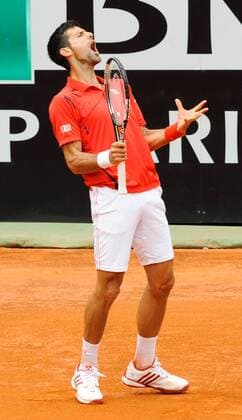 11.05.2016. Rome, Italy. BNL d Italia Tennis Tournament. Novak Djokovic (SRB) versus Stephane Robert (FRA). Novak Djokovic celebrates a point won xactivaxfotox  ActionPlus11735859