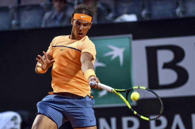May 11, 2016 - Rome, Italy - Rafael Nadal (ESP) during the ATP Tennis Herren match Nadal (ESP) vs Philip Kohlschreiber (GER) at the Internazionali BNL d Italia 2016 at the Foro Italico on May 11, 2016 in Rome, Italy. The Internazionali BNL d Italia 2016 - Day Four  - ZUMAn230