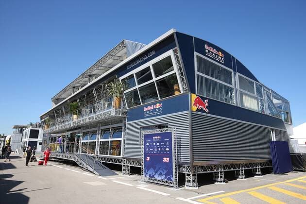 Formel 1, GP von Spanien, Motorhomes Spanish Grand Prix, Barcelona 12 - 15 May 2016 12.05.2016 - Red Bull Racing Hospitality 