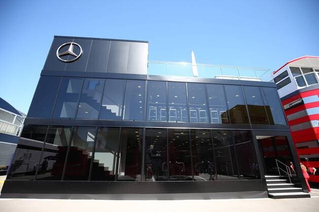 Formel 1, GP von Spanien, Motorhomes Spanish Grand Prix, Barcelona 12 - 15 May 2016 12.05.2016 - Mercedes Hospitality 