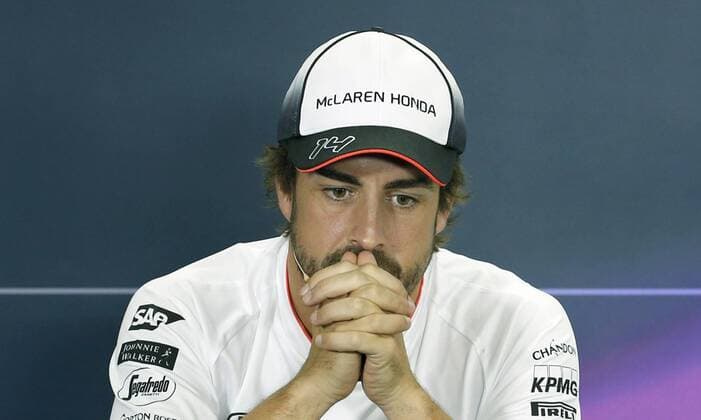 Spanish Formula One pilot Fernando Alonso, during a press conference PK Pressekonferenz held at at Circuit de Barcelona-Catalunya racetrack in Barcelona, northeastern Spain, 12 May 2016. Spanish Formula One Grand Prix will take place the upcoming 15 May. GRAND PRIX OF SPAIN !ACHTUNG: NUR REDAKTIONELLE NUTZUNG!  GRA157 20160512-635986712341965210
