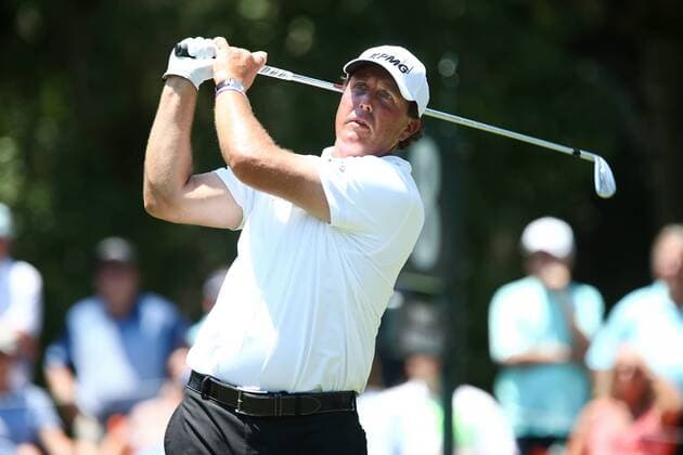 May 12, 2016 - Ponte Vedra Beach, Florida, United States - Phil Mickelson tees off the 8th hole during the first round of The PLAYERS Championship at TPC Sawgrass. The PLAYERS Championship - Round 1 - ZUMAw109