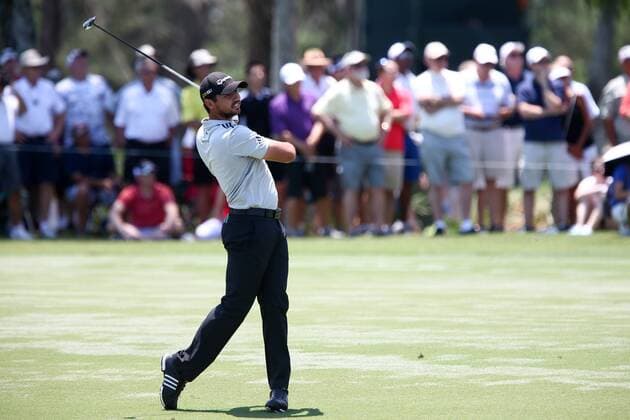 May 12, 2016 - Ponte Vedra Beach, Florida, United States - Jason Day hits a fairway shot on the 9th hole during the first round of The PLAYERS Championship at TPC Sawgrass. The PLAYERS Championship - Round 1 - ZUMAw109