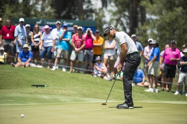 May 12, 2016: Jason Day sinks a birdie on 7 during the first round of THE PLAYERS Championship in Ponte Vedra Beach, FL. (Photograph by Roy K. Miller Icon Sportswire) GOLF: MAY 12 PGA Golf Herren - THE PLAYERS Championship - First Round Icon160512054 EDITORIAL USE ONLY
