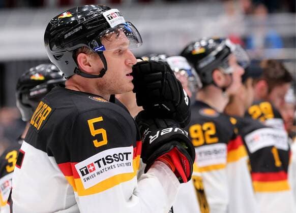 ST. PETERSBURG, RUSSIA. MAY 12, 2016. Germany s Korbinian Holzer in the 2016 IIHF World Championship WM Weltmeisterschaft Preliminary Round Group B Ice hockey Eishockey match against Canada at Yubileyny Sports Palace. Team Canada won the game 5:2. Alexander Demianchuk TASS  TS022B58