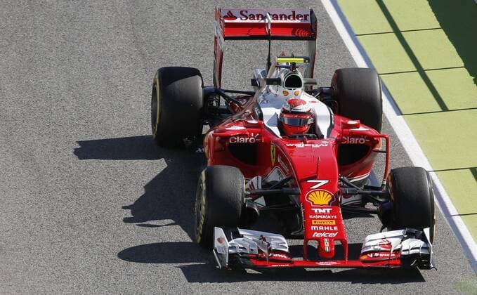 Formel 1, GP von Spanien, Freies Training Finnish Formula One driver Kimi Raikkonen, Ferrari, steers his car during the first training session held at the Barcelona-Catalunya circuit in Montmelo at Barcelona, Spain, on 13 May 2016. SPANISH GRAND PRIX !ACHTUNG: NUR REDAKTIONELLE NUTZUNG!  20160513-635987400534575723